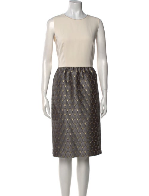 Max Mara Printed Knee-Length Dress