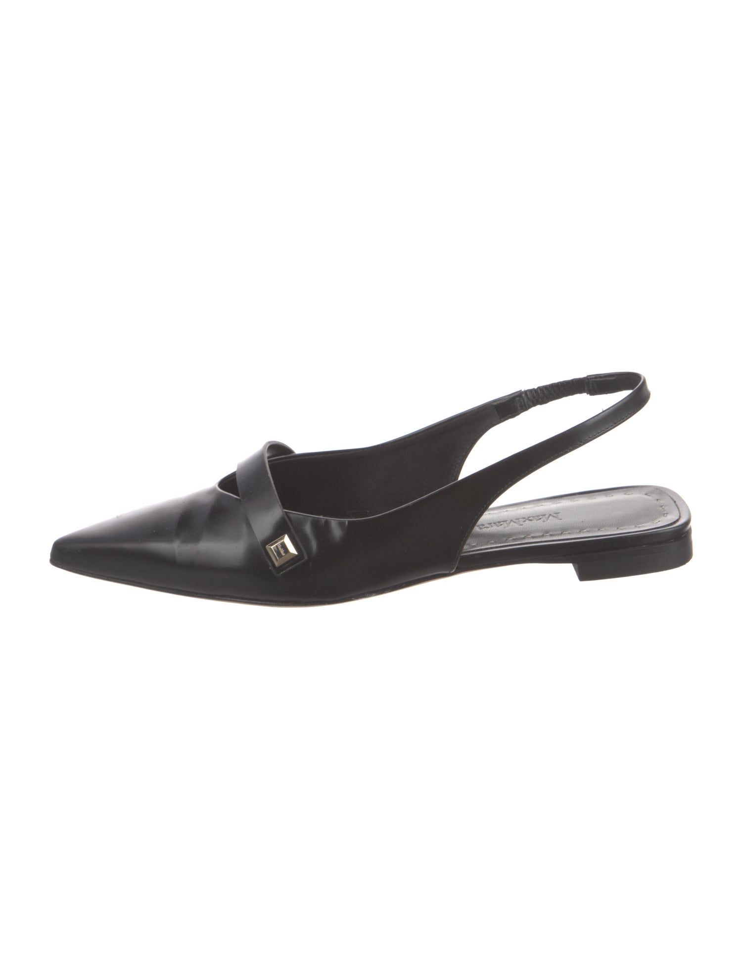 Max Mara Leather Slingback Flats