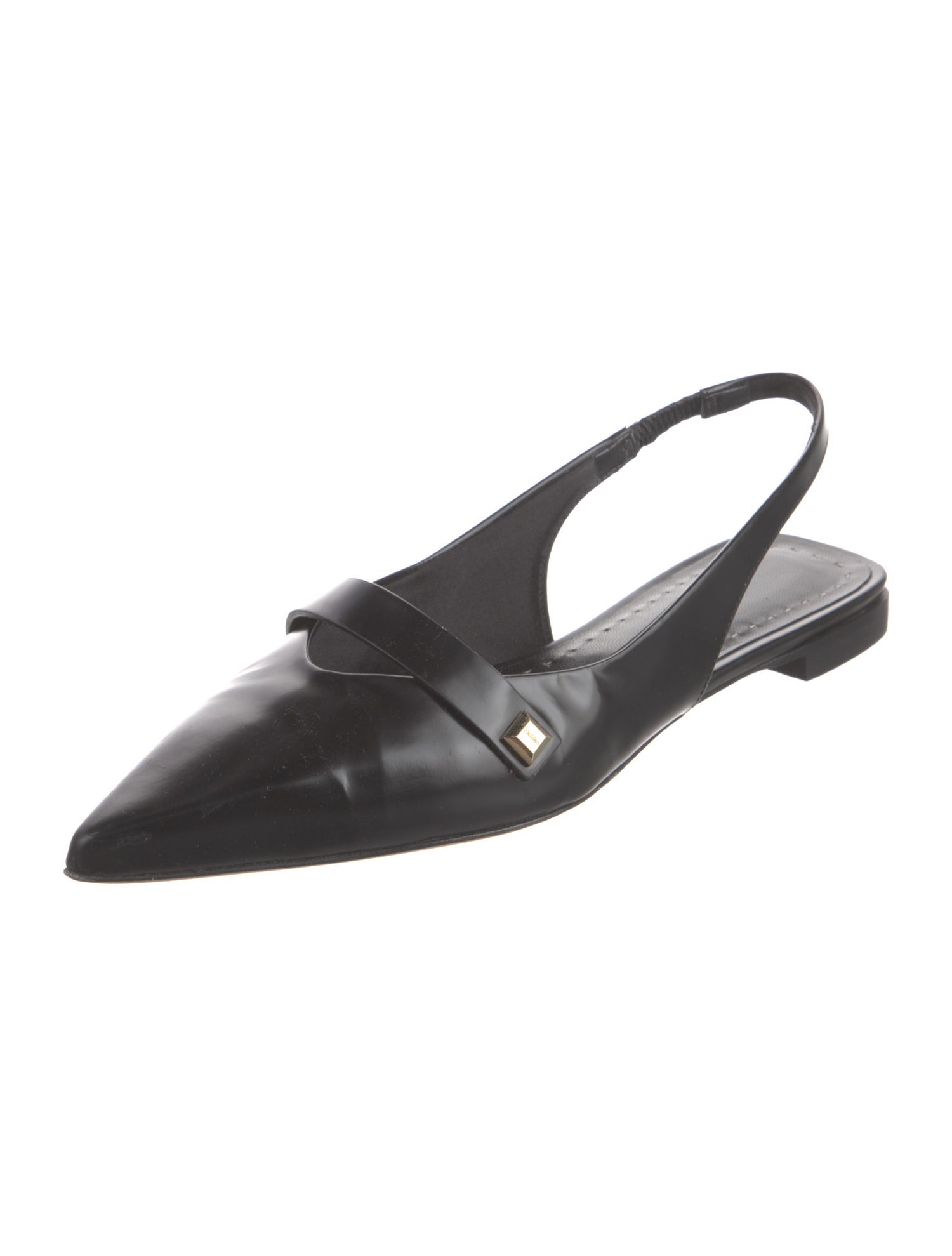 Max Mara Leather Slingback Flats