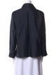 Max Mara Silk Long Sleeve Button-Up Top