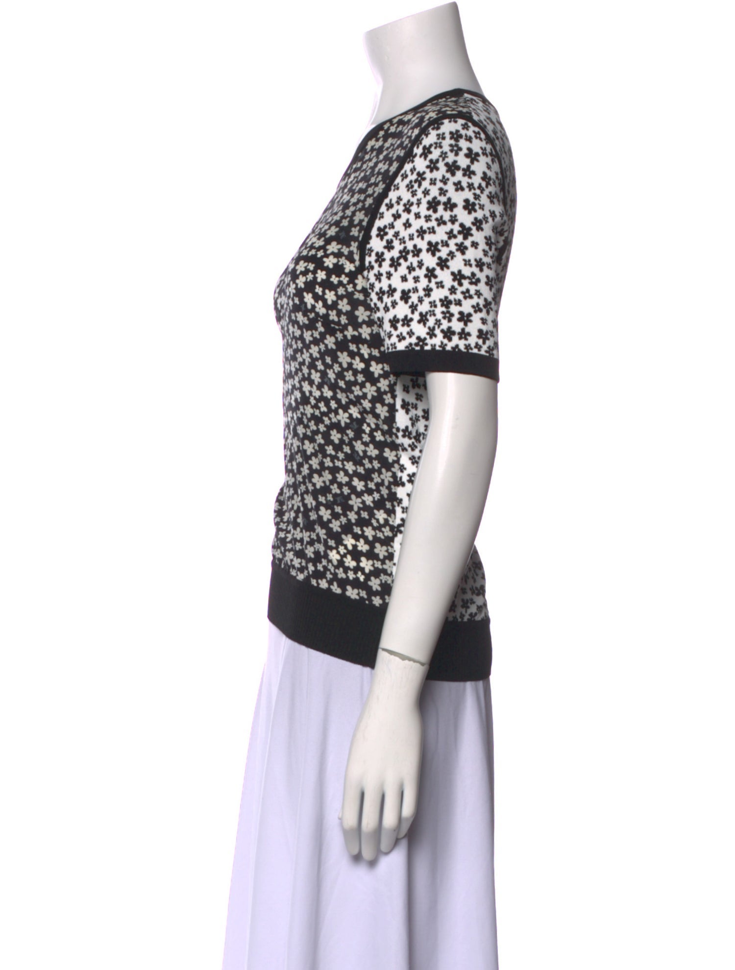 Max Mara Scoop Neck Short Sleeve Top