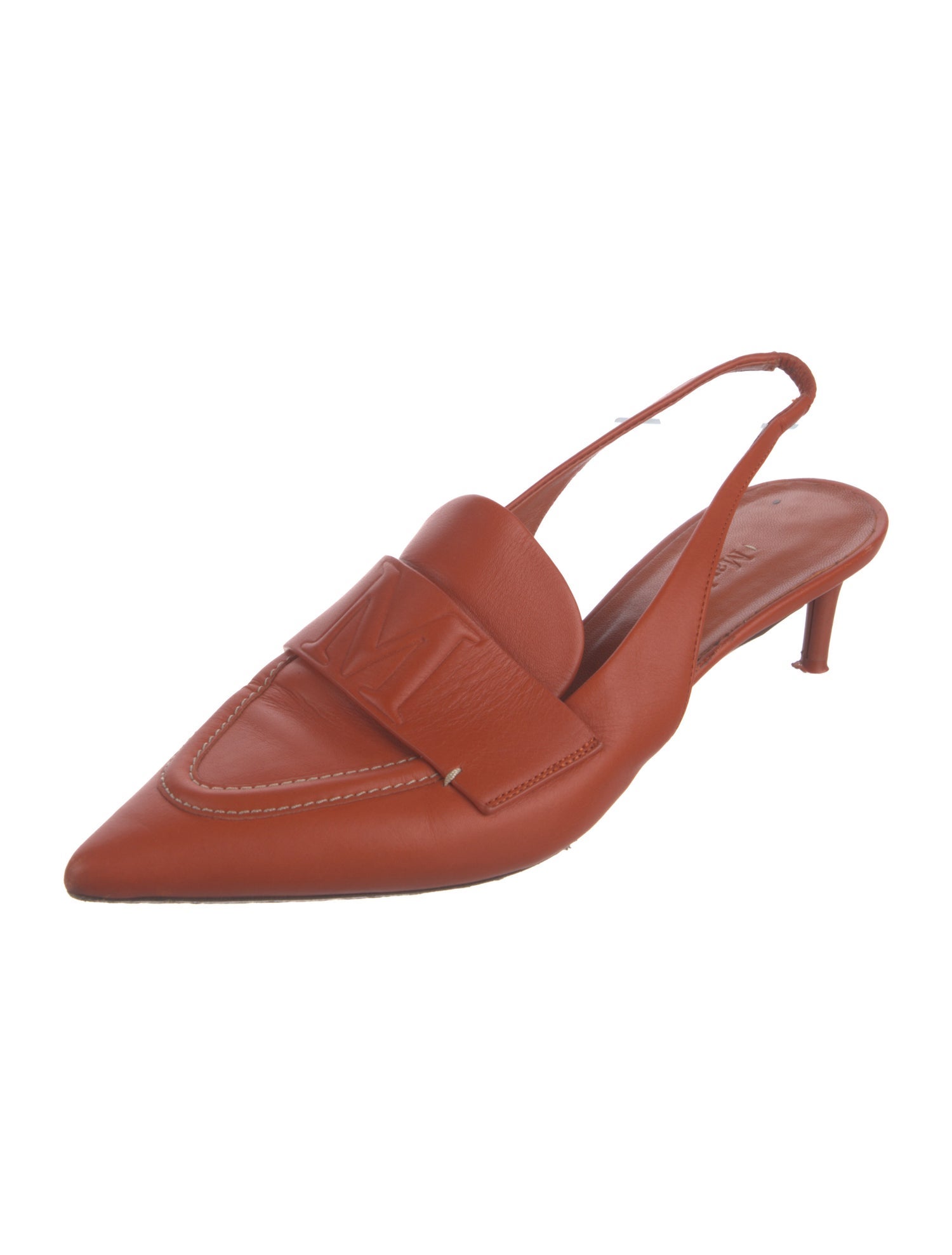Max Mara Leather Slingback Pumps