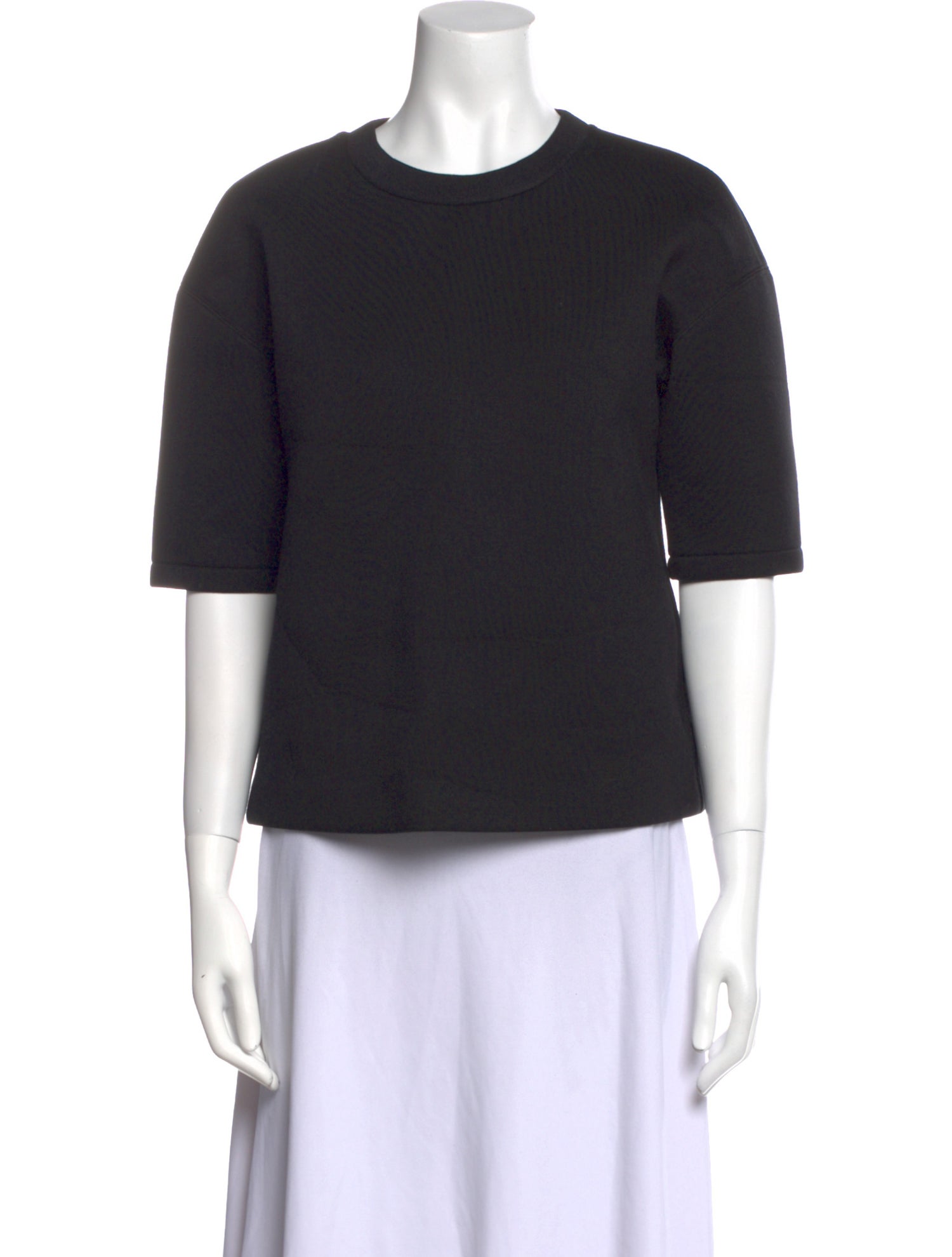 Max Mara Crew Neck Three-Quarter Sleeve Sweatshirt