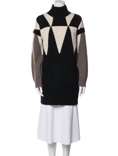 Max Mara Wool Colorblock Pattern Sweater