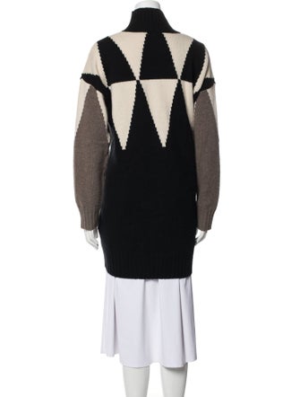 Max Mara Wool Colorblock Pattern Sweater