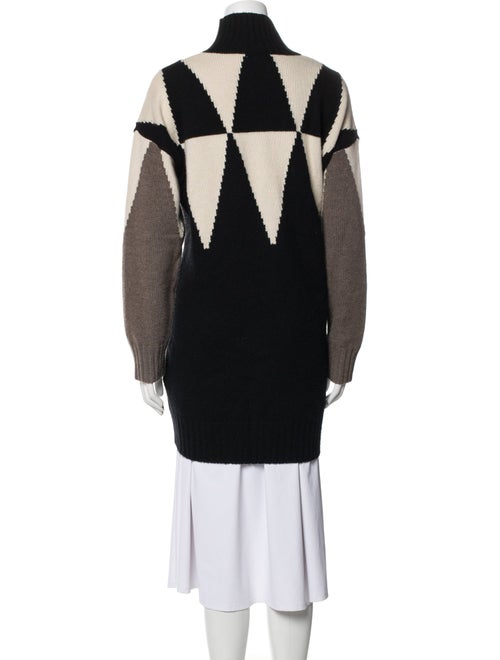 Max Mara Wool Colorblock Pattern Sweater