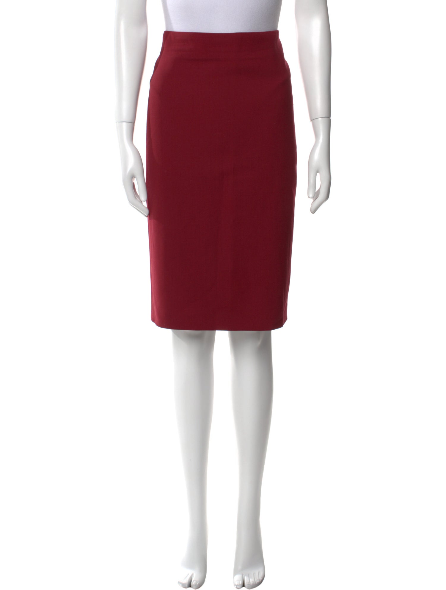 Max Mara Virgin Wool Knee-Length Skirt