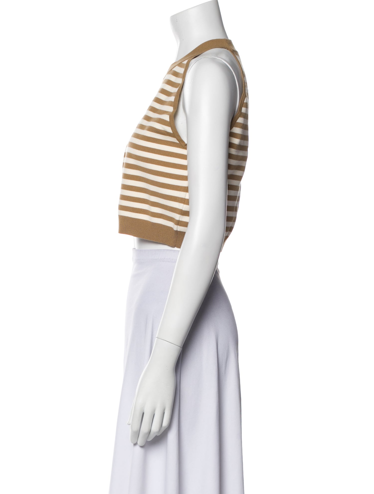 Max Mara Striped Halterneck Crop Top