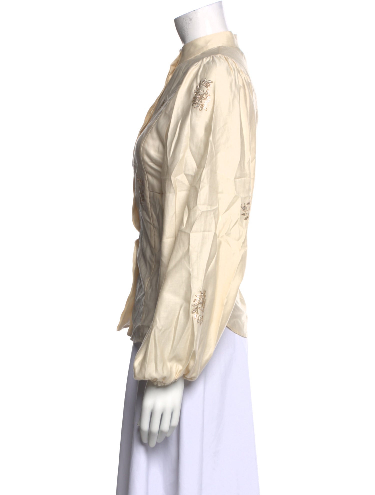 Max Mara Mock Neck Long Sleeve Blouse w/ Tags