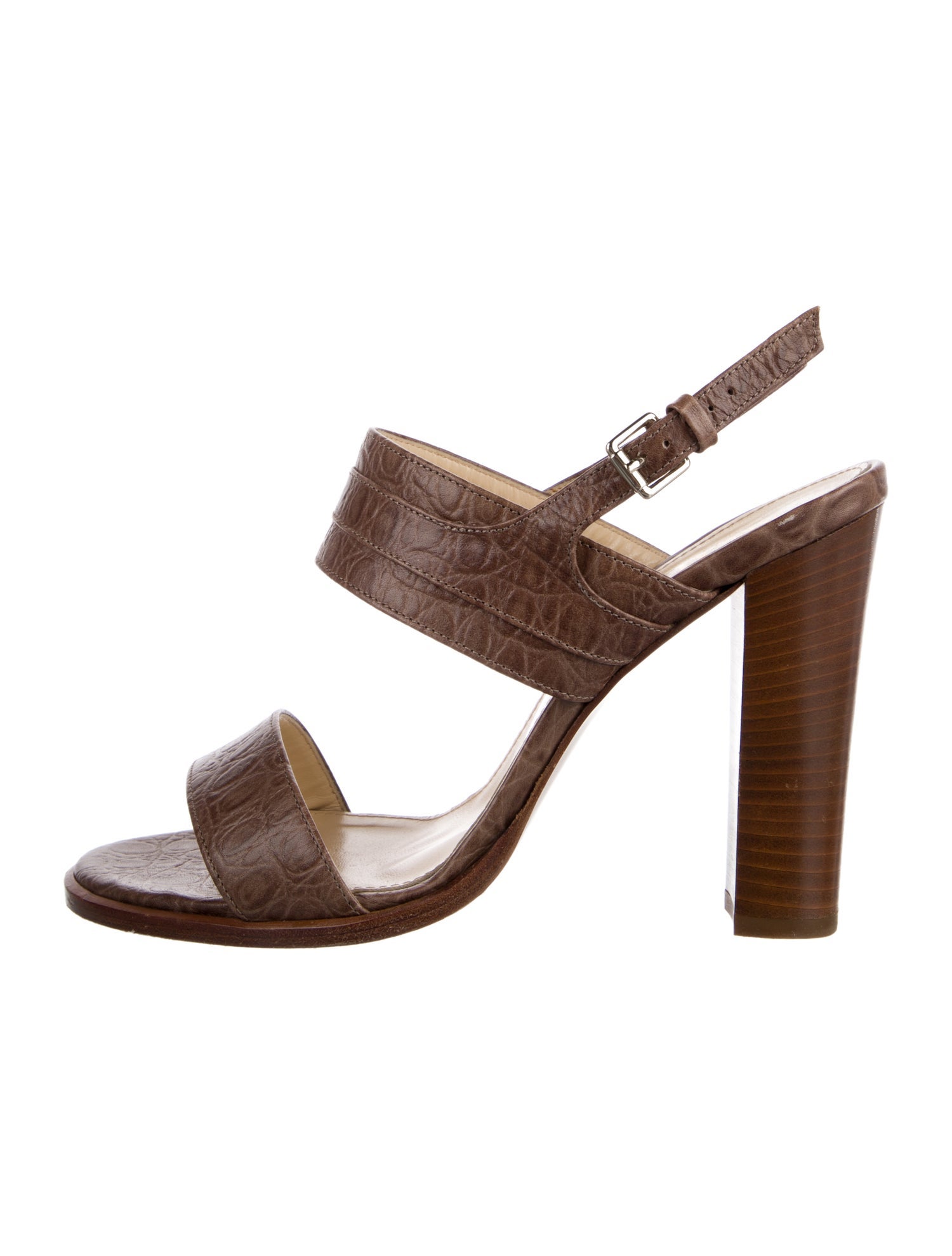Max Mara Leather Slingback Sandals