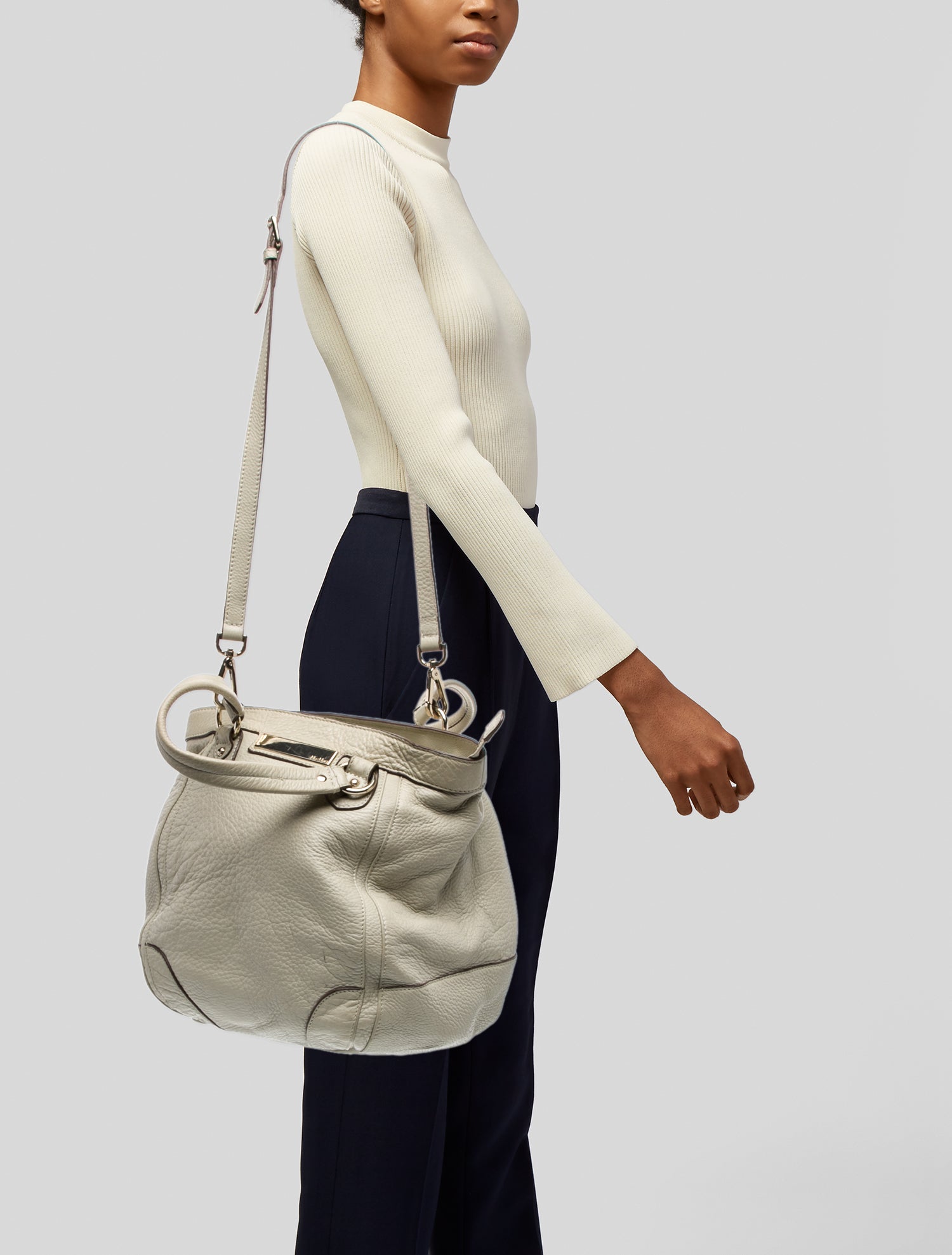 Max Mara Leather Top Handle Bag