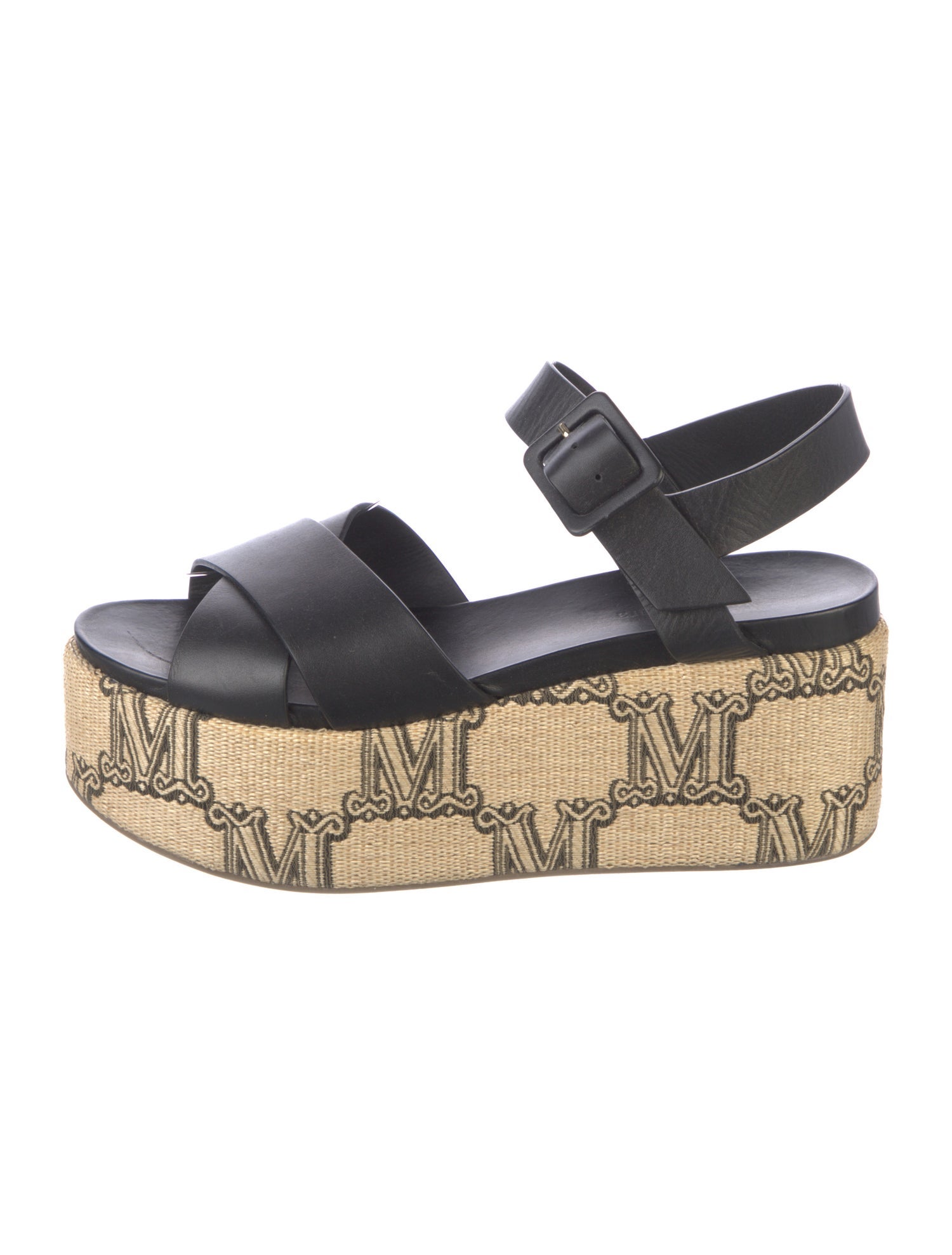 Max Mara Leather Slingback Sandals