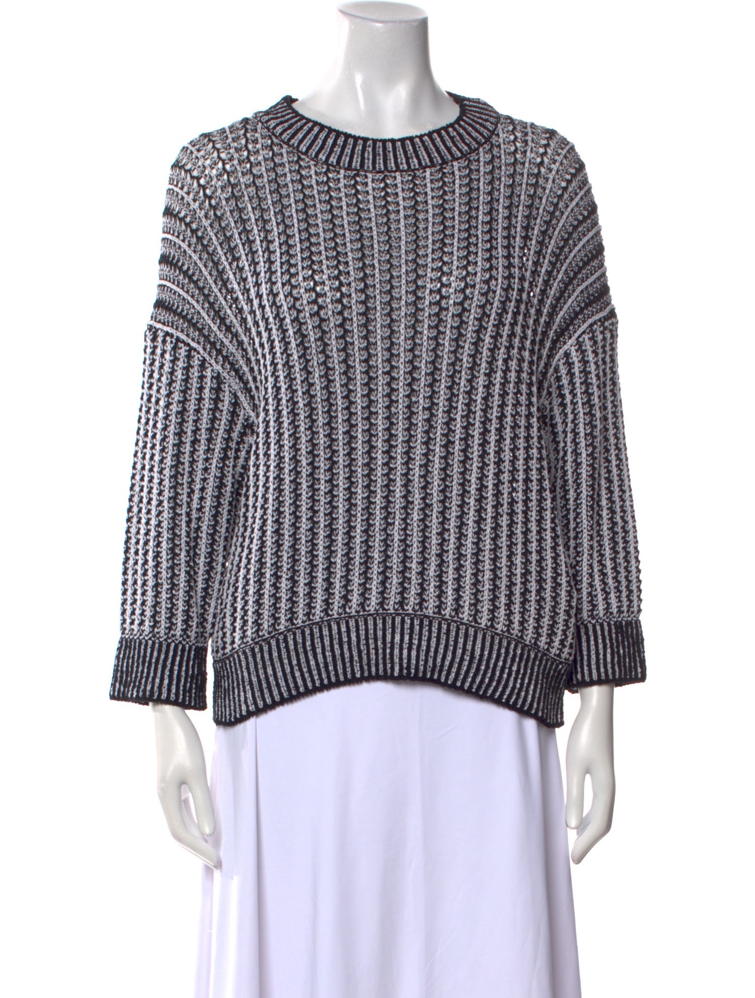Max Mara Striped Scoop Neck Sweater w/ Tags