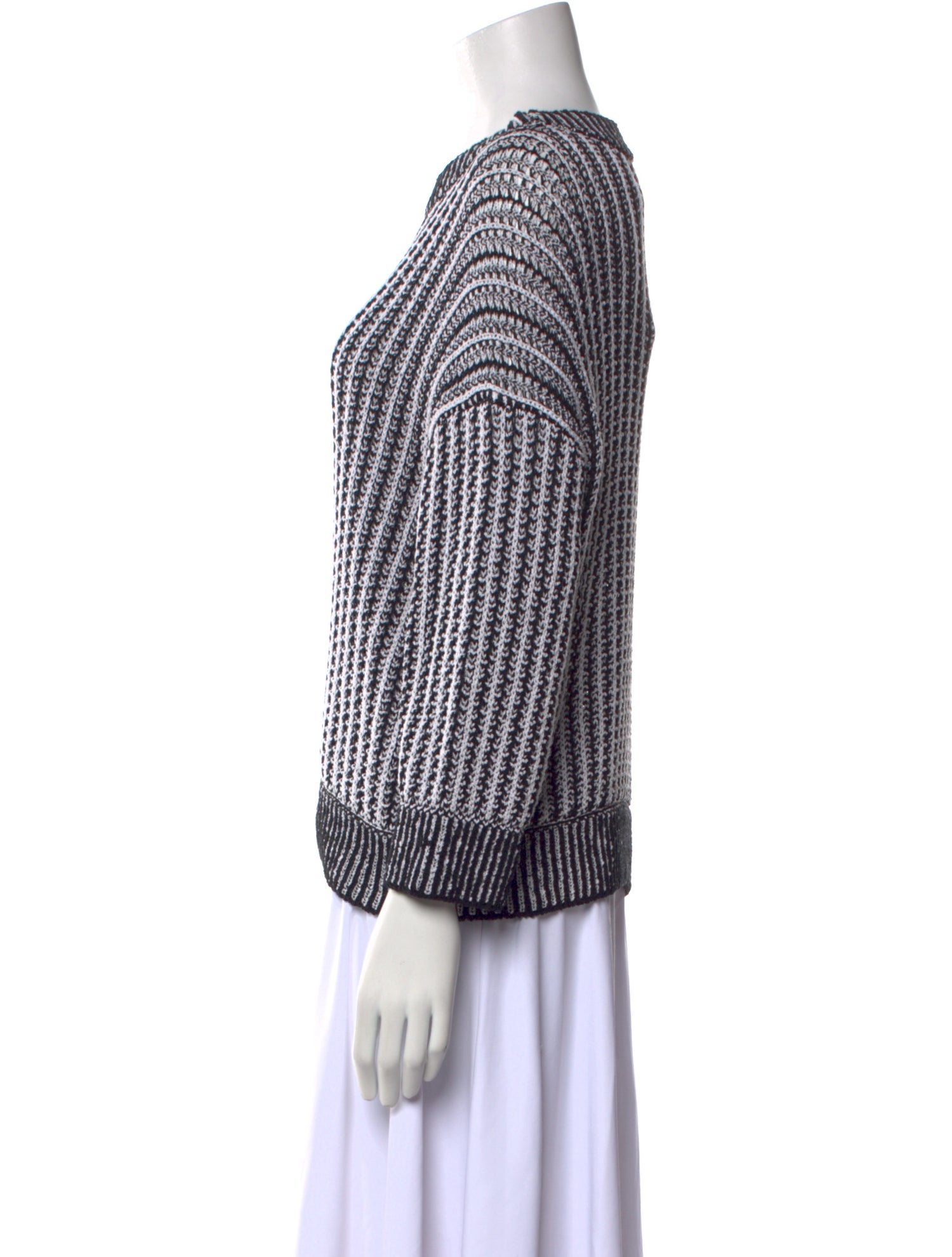 Max Mara Striped Scoop Neck Sweater w/ Tags