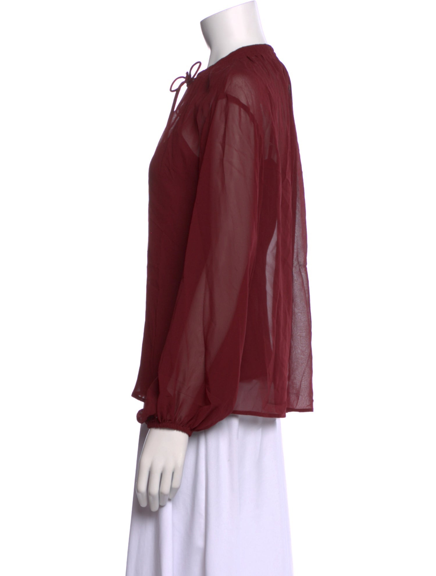 Max Mara Silk Tie Neck Blouse w/ Tags