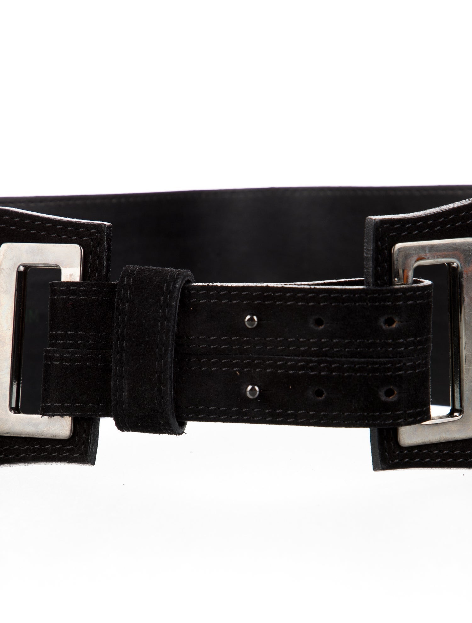 Max Mara Wide Alligator Waist Belt