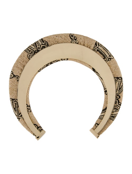 Max Mara Fabric Logo Choker Necklace