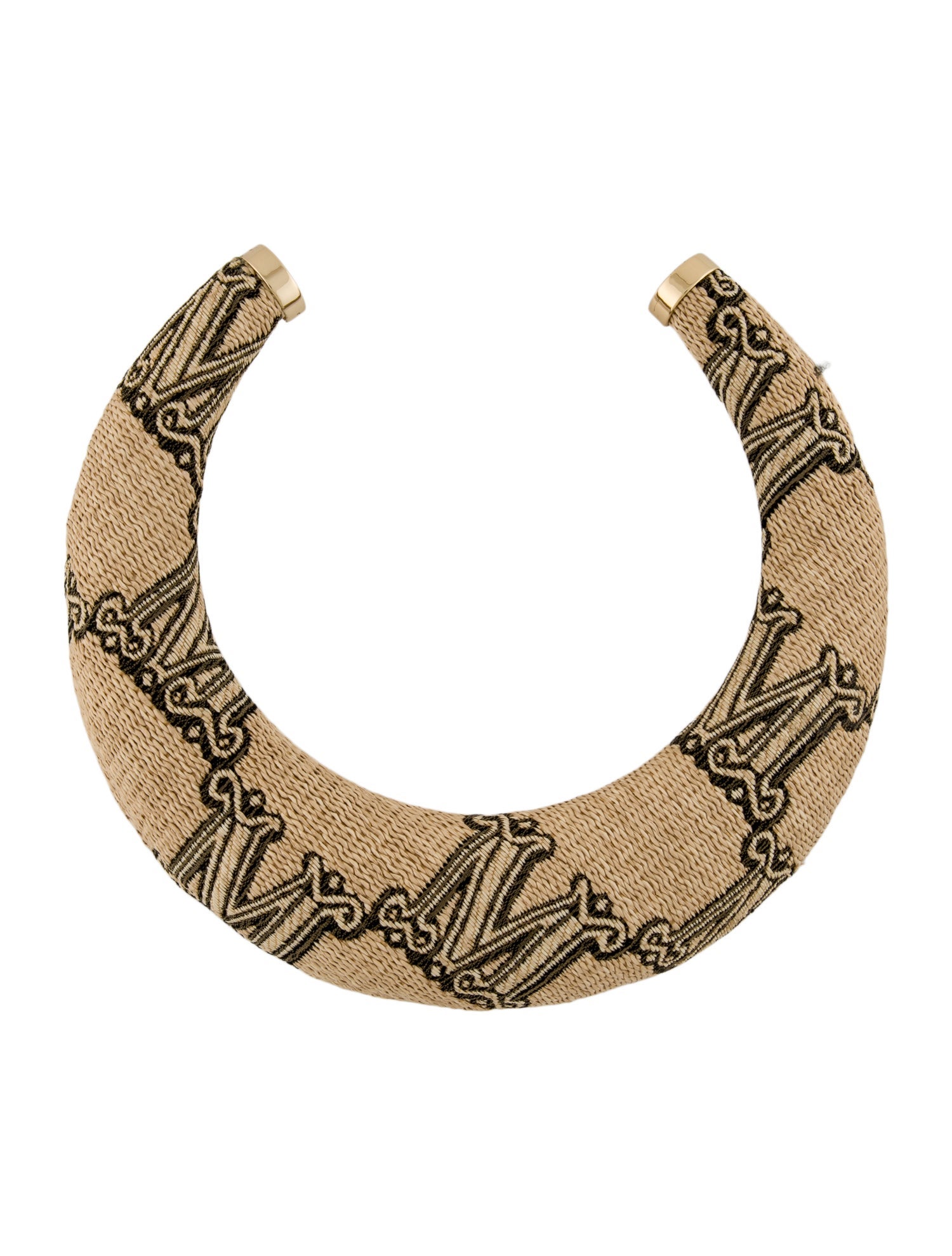 Max Mara Fabric Logo Chocker Necklace