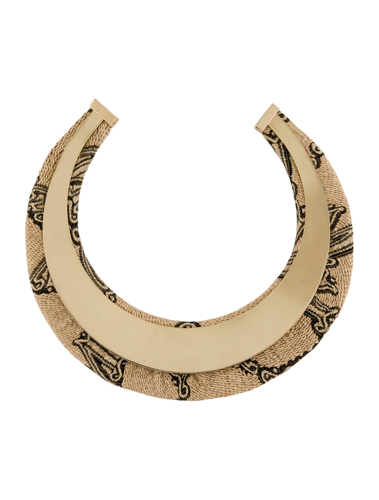 Max Mara Fabric Logo Chocker Necklace