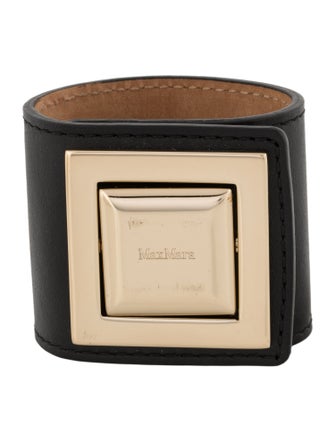 Max Mara Leather Logo Bracelet