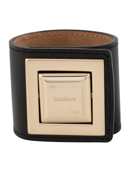 Max Mara Leather Logo Bracelet