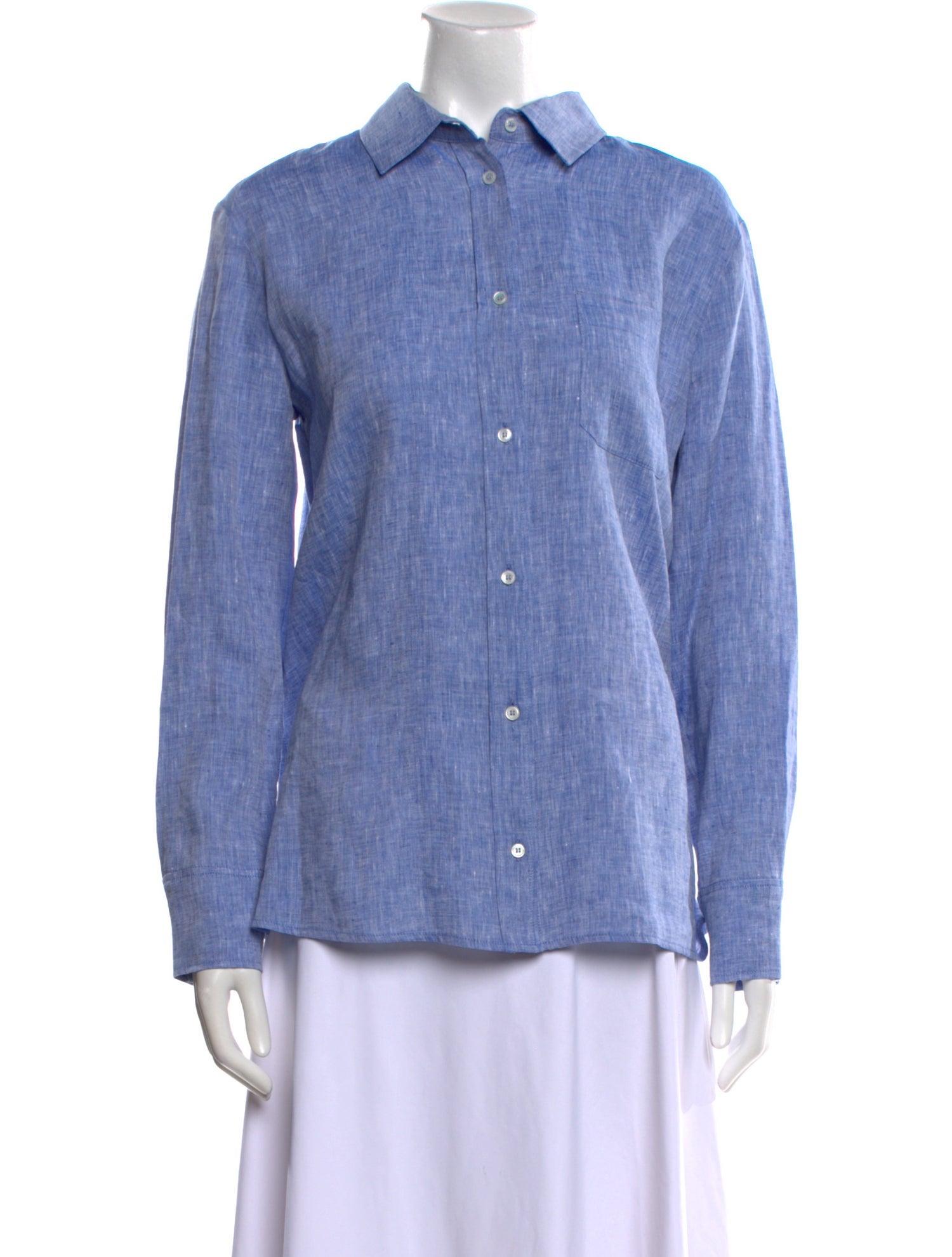 Max Mara Linen Long Sleeve Button-Up Top w/ Tags