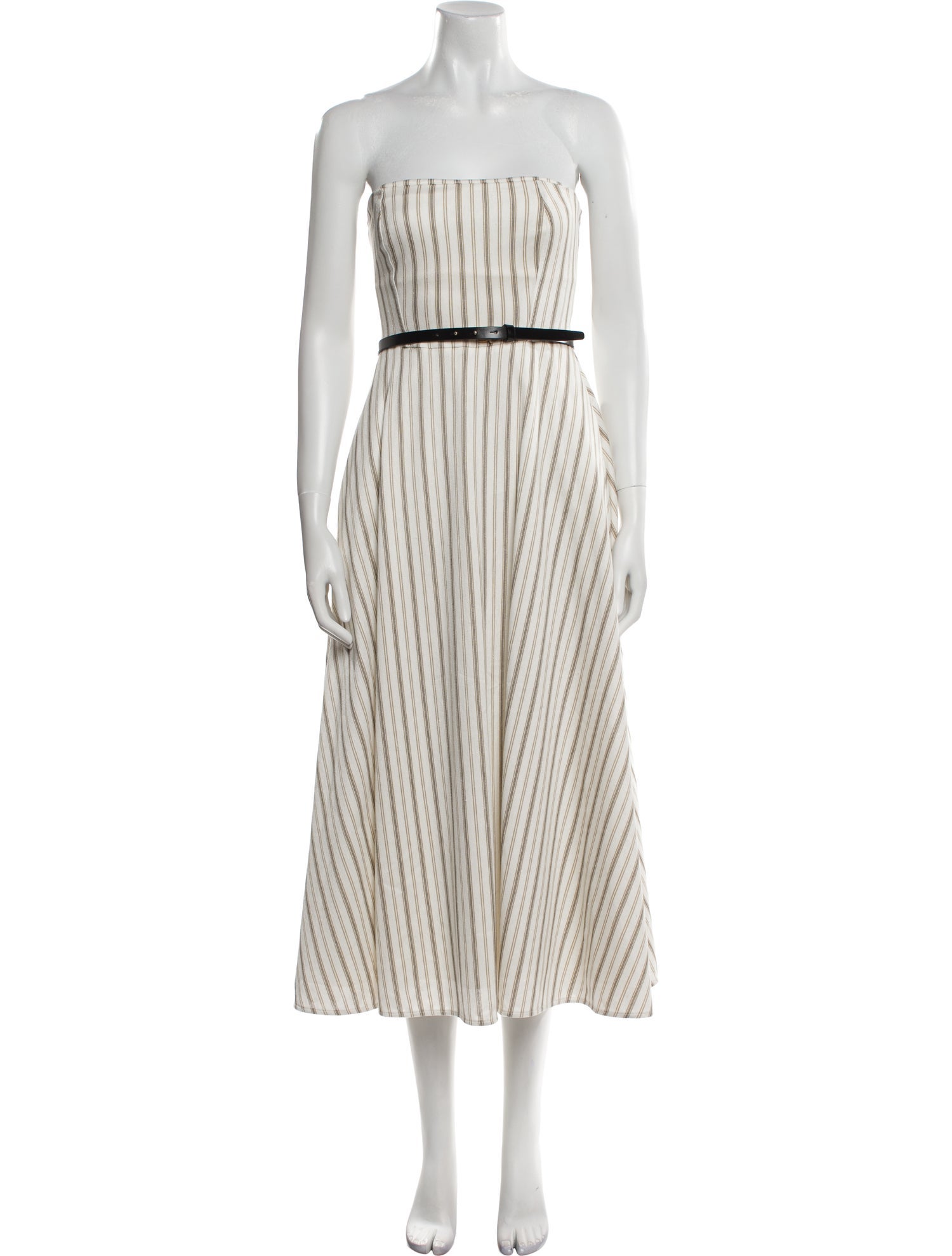 Max Mara Striped Midi Length Dress