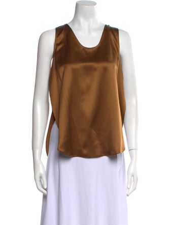 Max Mara Silk Scoop Neck Top
