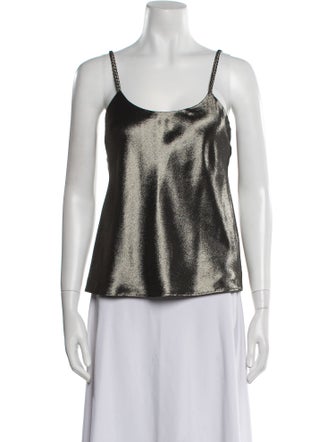 Max Mara Silk Scoop Neck Top