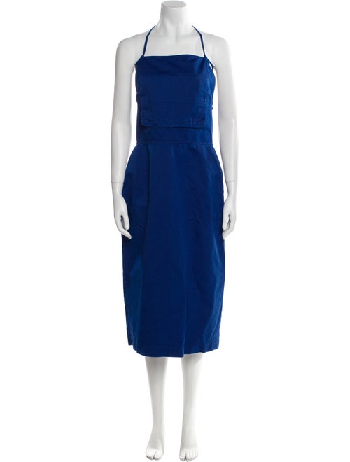 Max Mara Square Neckline Midi Length Dress