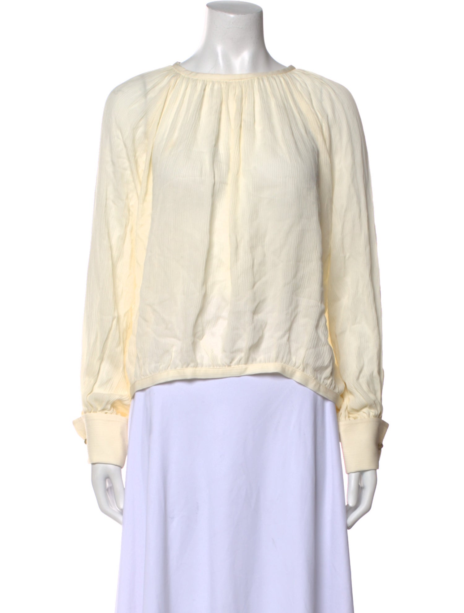 Max Mara Silk Bateau Neckline Blouse