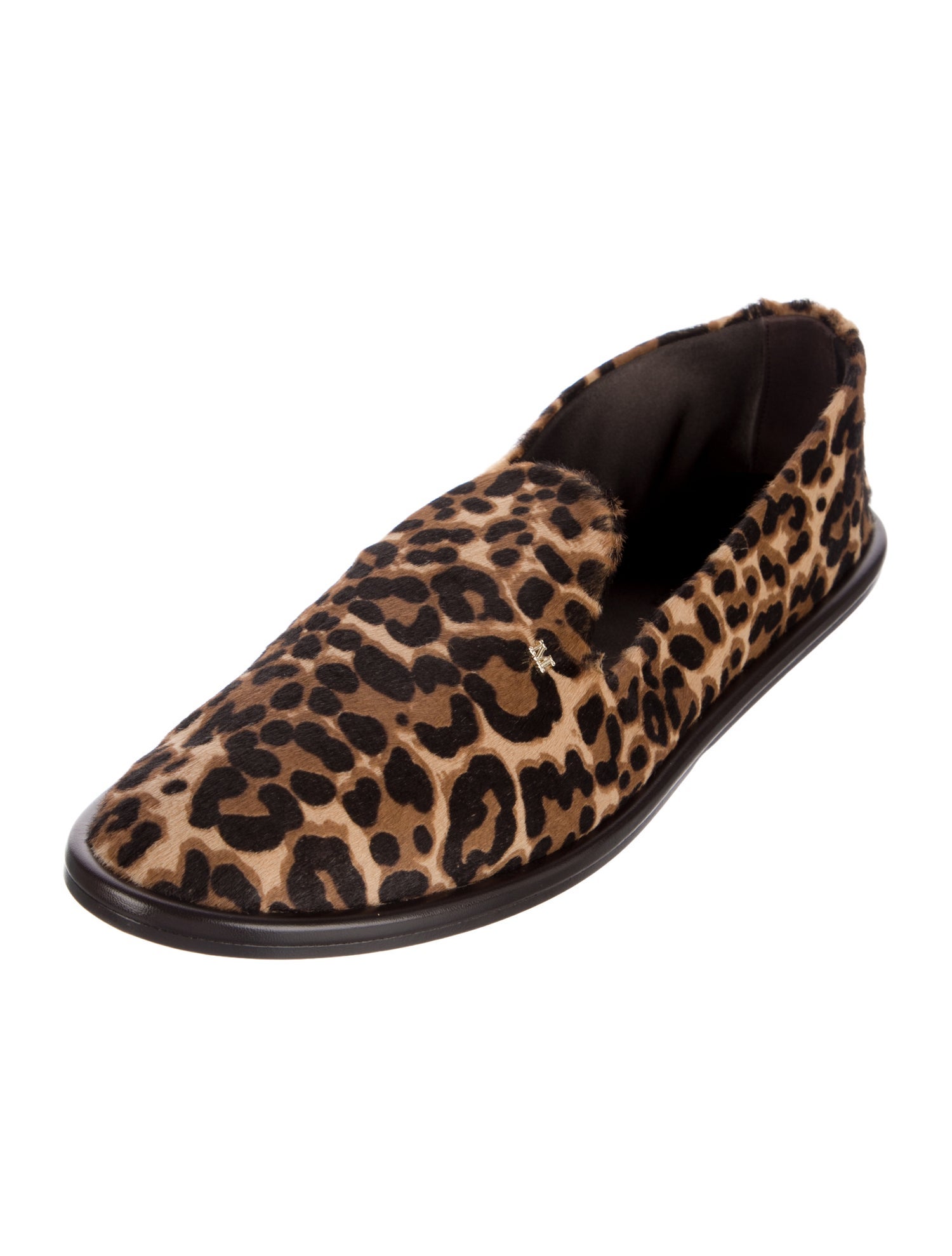 Max Mara Ponyhair Animal Print Loafers