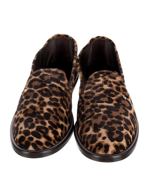 Max Mara Ponyhair Animal Print Loafers