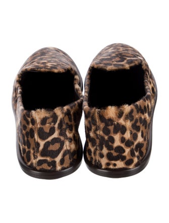 Max Mara Ponyhair Animal Print Loafers