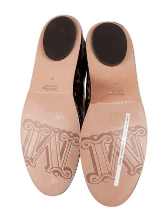 Max Mara Ponyhair Animal Print Loafers