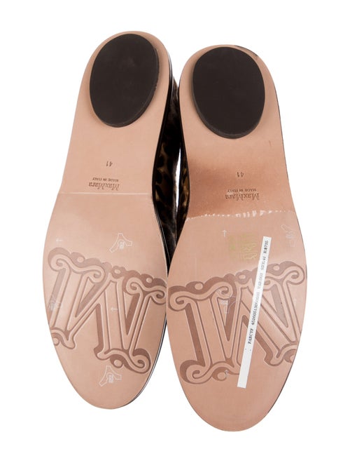 Max Mara Ponyhair Animal Print Loafers