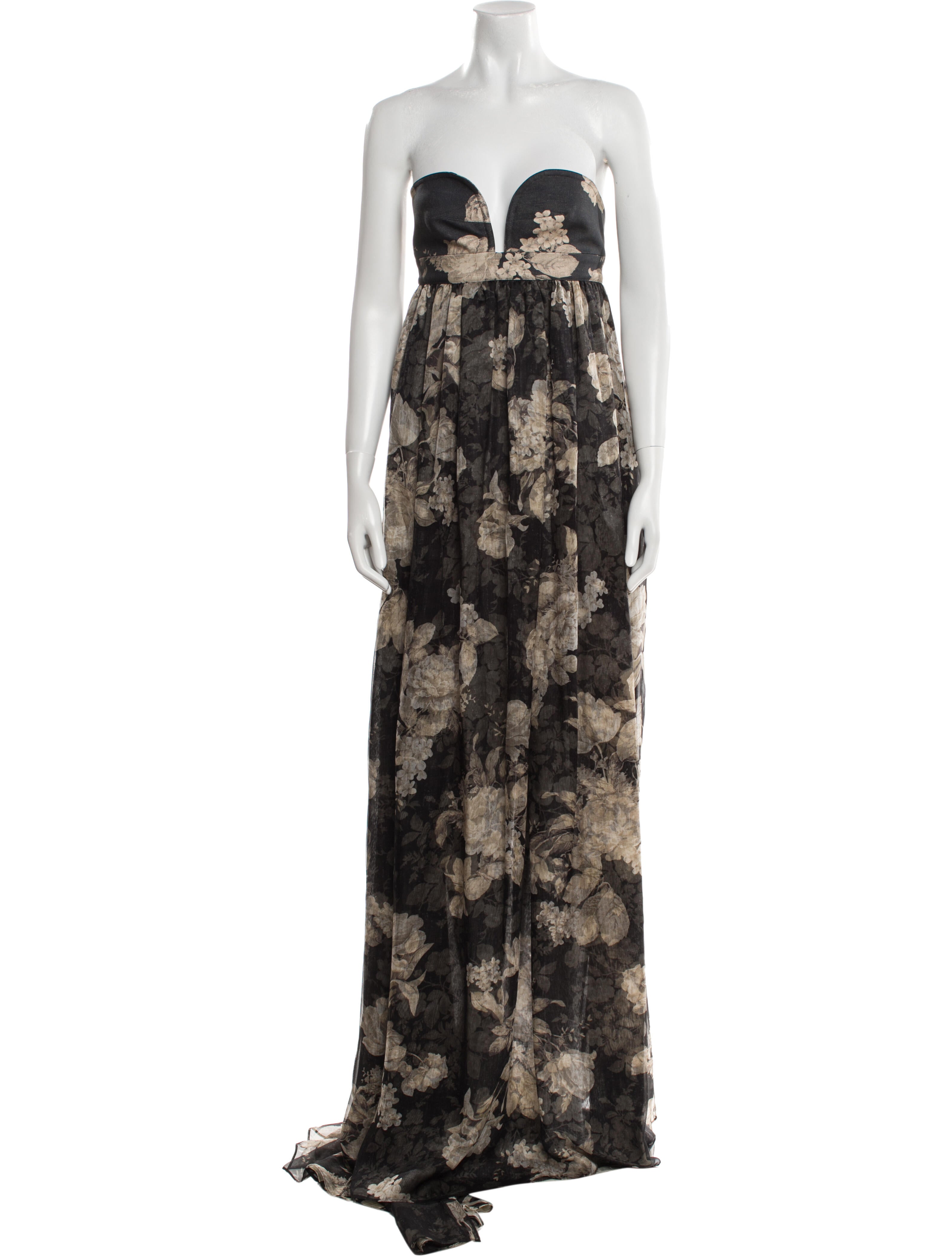 Max Mara Floral Print Long Dress