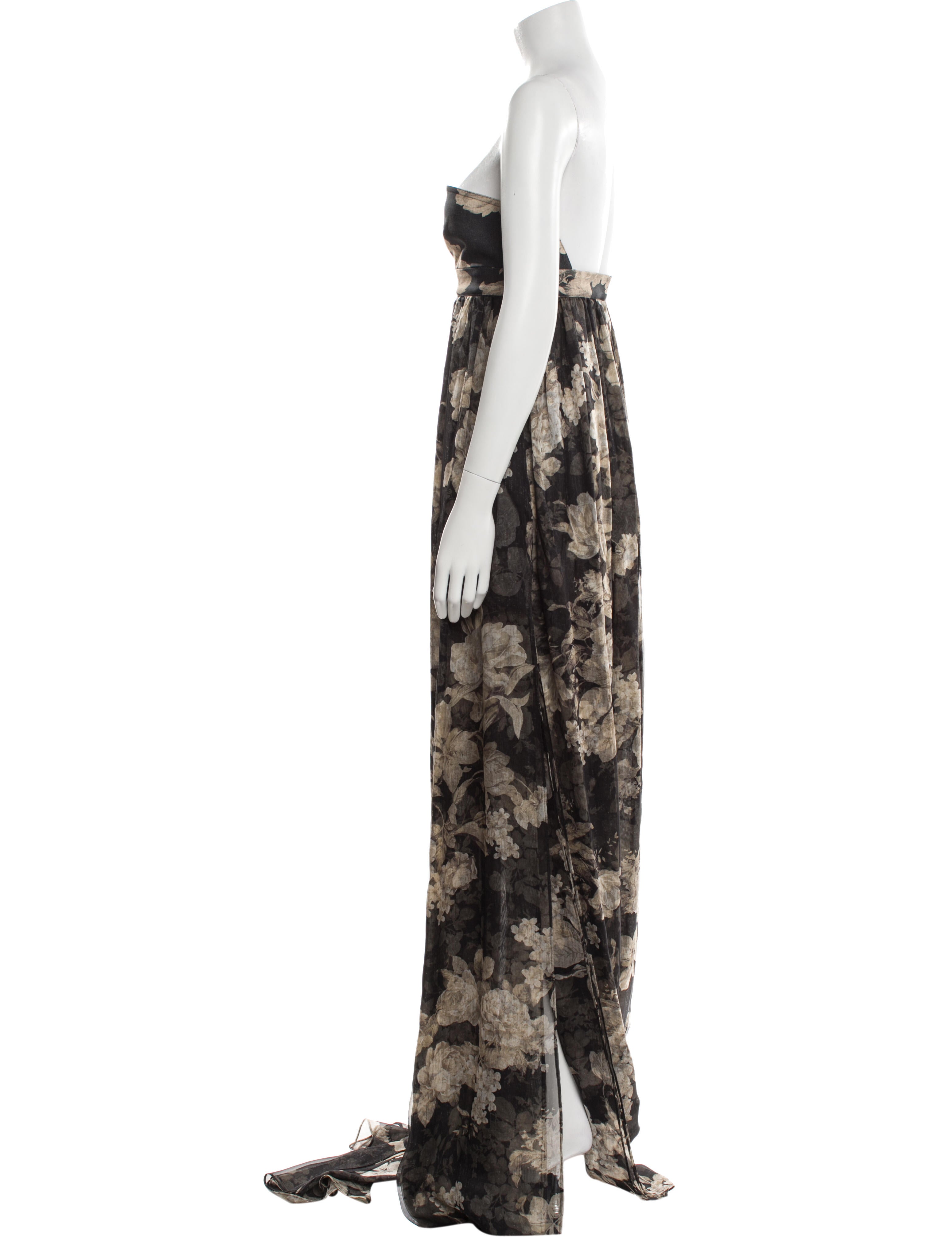 Max Mara Floral Print Long Dress