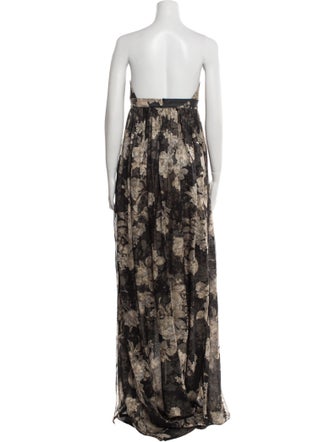Max Mara Floral Print Long Dress