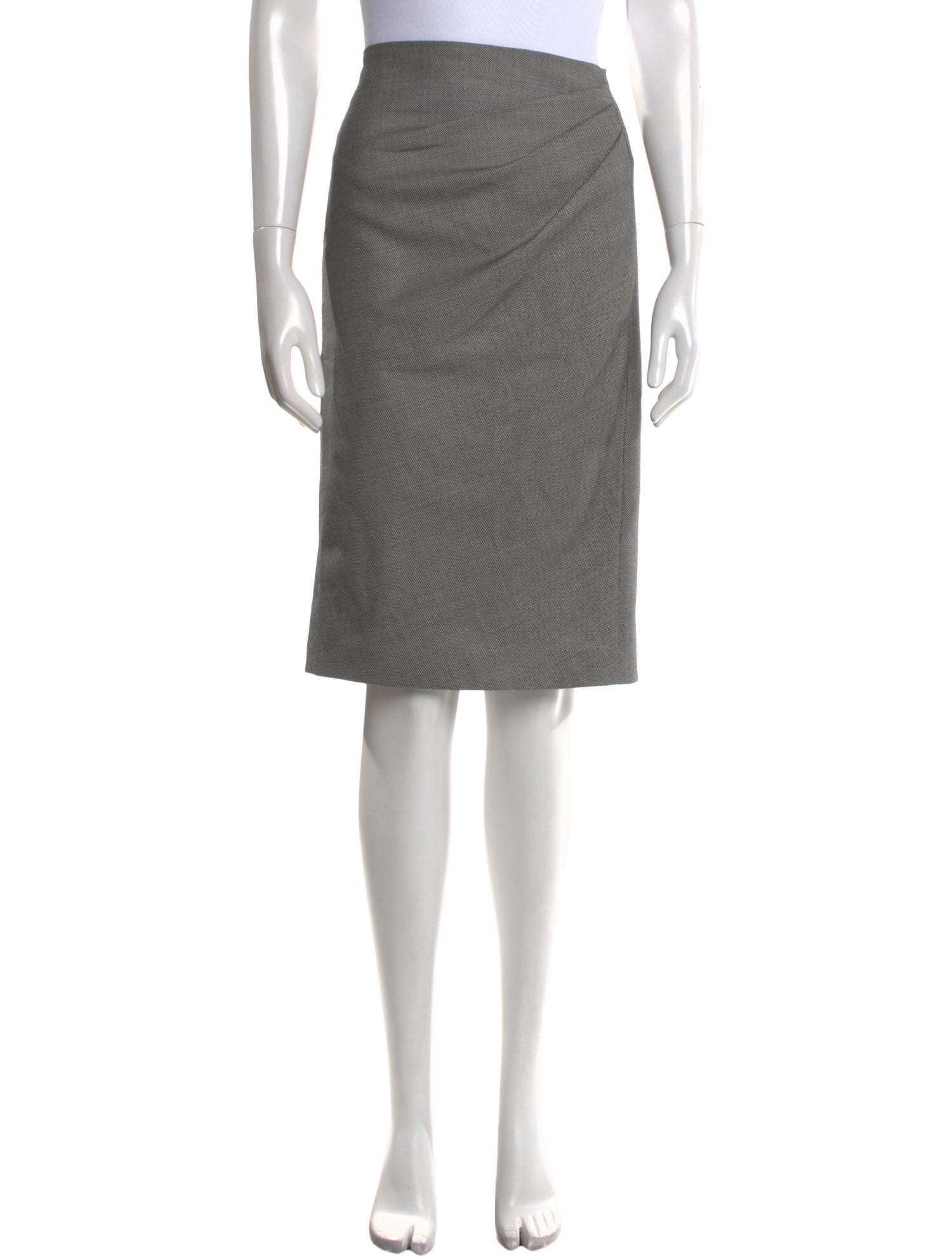 Max Mara Virgin Wool Knee-Length Skirt