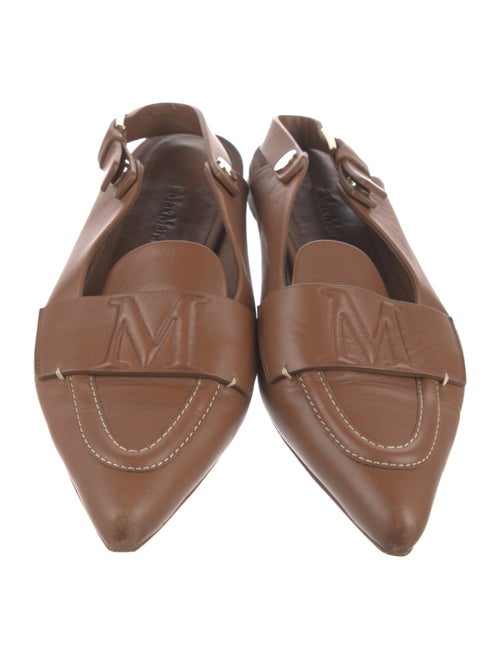 Max Mara Leather Slingback Flats