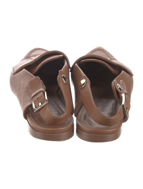Max Mara Leather Slingback Flats