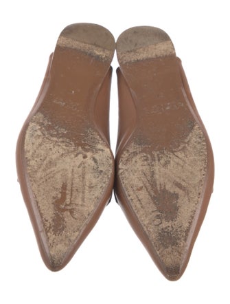 Max Mara Leather Slingback Flats