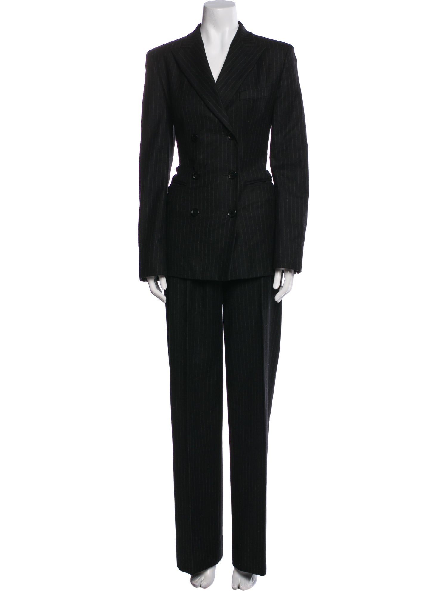 Max Mara Virgin Wool Striped Pantsuit