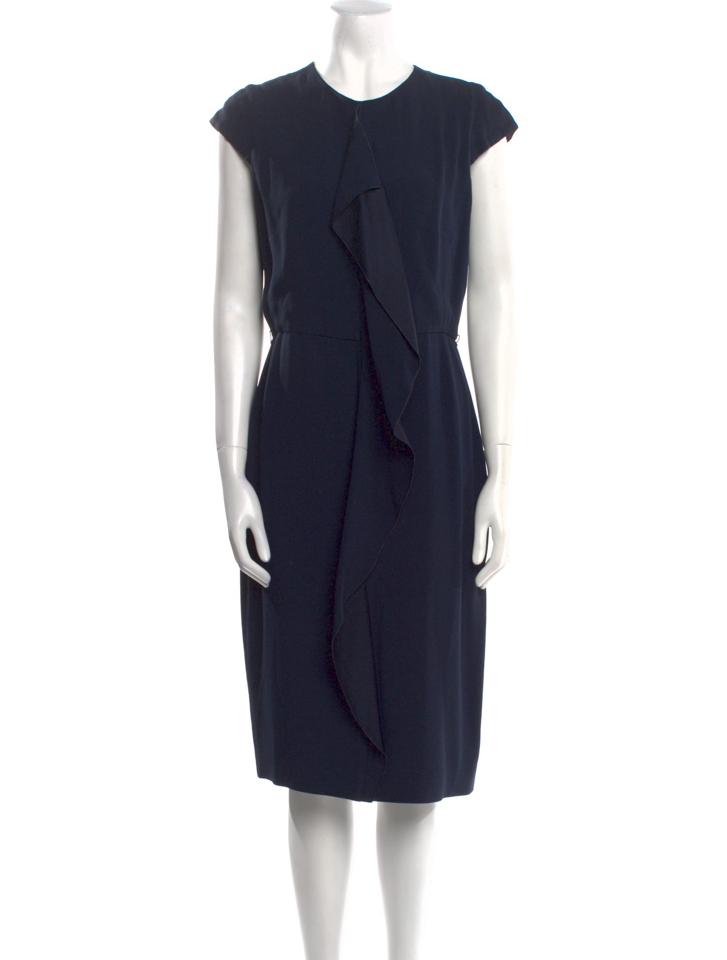 Max Mara Crew Neck Midi Length Dress
