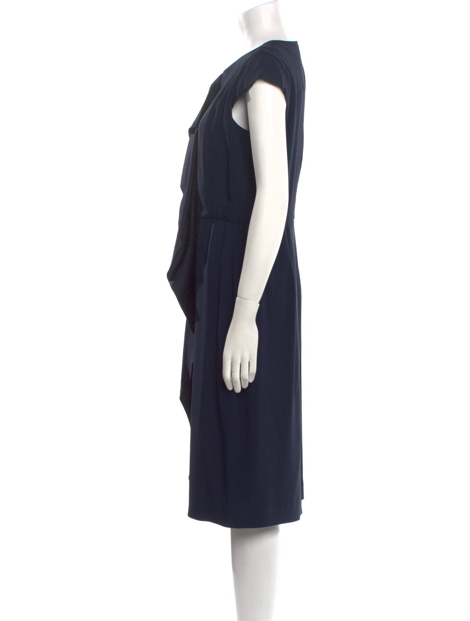 Max Mara Crew Neck Midi Length Dress