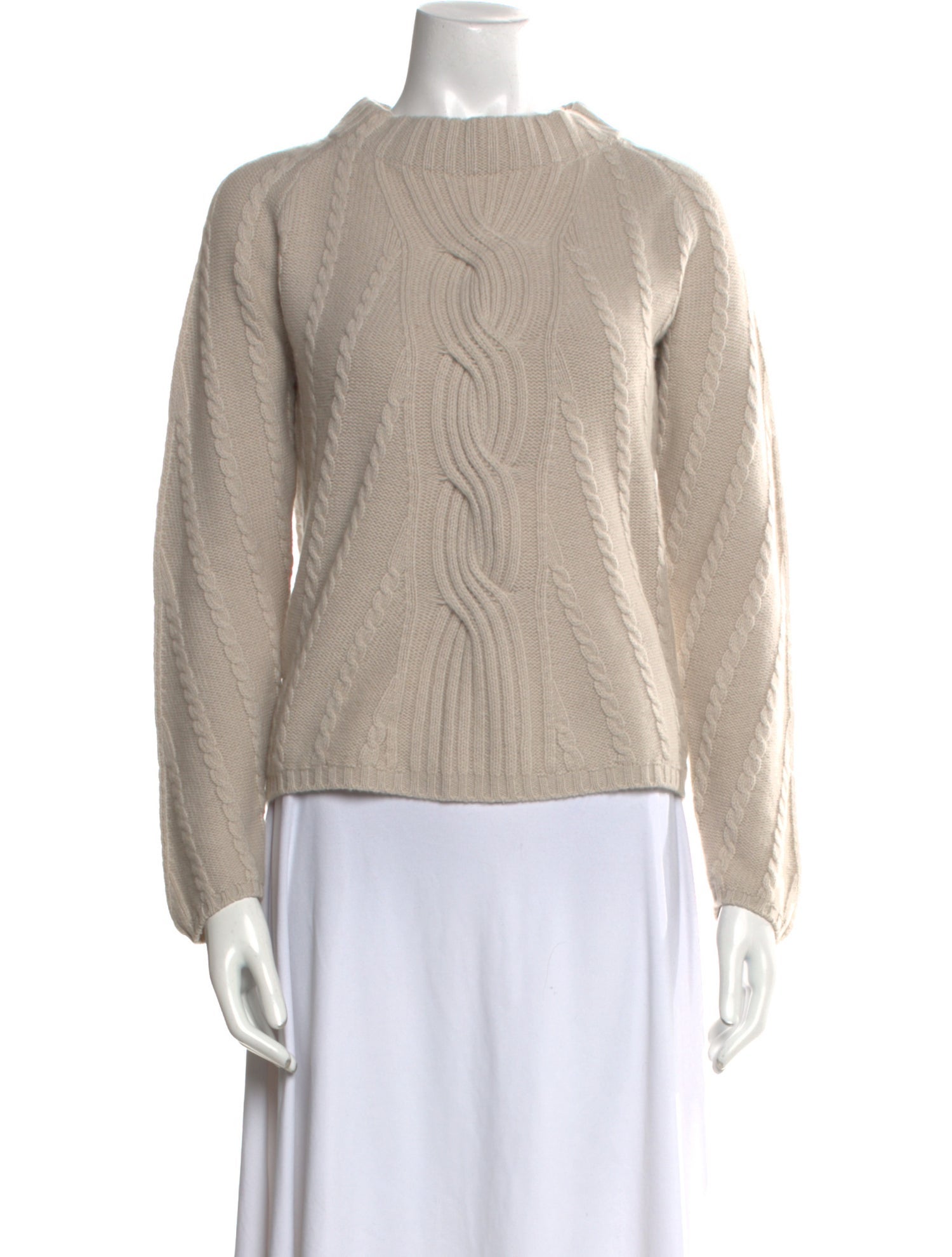 Max Mara Cashmere Mock Neck Sweater