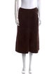 Max Mara Leather Knee-Length Skirt