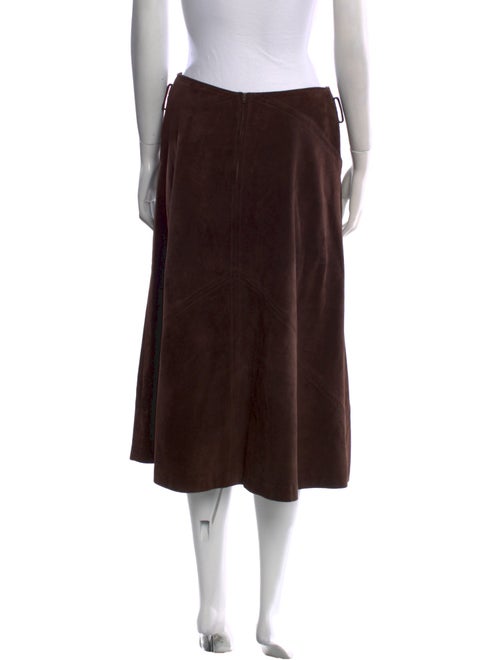 Max Mara Leather Knee-Length Skirt