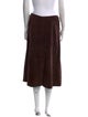 Max Mara Leather Knee-Length Skirt